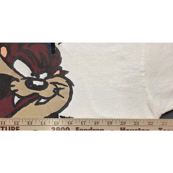 1997 Six Flags Looney Tunes Warner Bros Tasmanian Devil Shirt XL Retro Y2K Wild - Picture 9 of 11